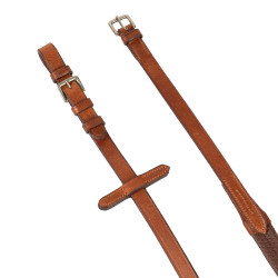 Redini in cuoio e gomma con fibbie argentate (1,6 cm) Equestro Cognac Marrone