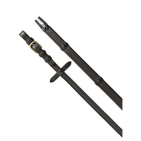 Redini in gomma 5/8" con fermagli in cuoio e fibbie in ottone Equestro Nero