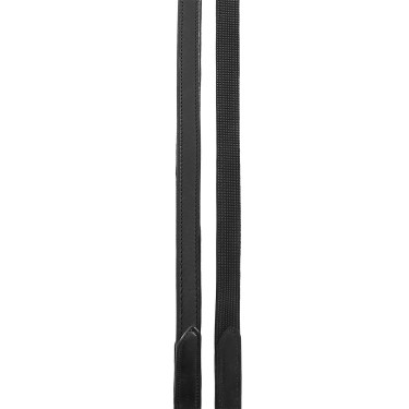 Redini doppie da dressage in cuoio Equestro Nero