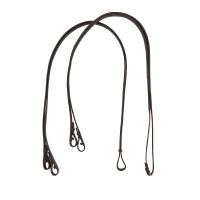 Redini doppie da dressage in cuoio Equestro Nero