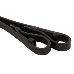 Redini doppie da dressage in cuoio Equestro Marrone scuro
