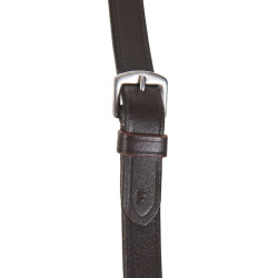 Redini doppie da dressage in cuoio Equestro Marrone scuro