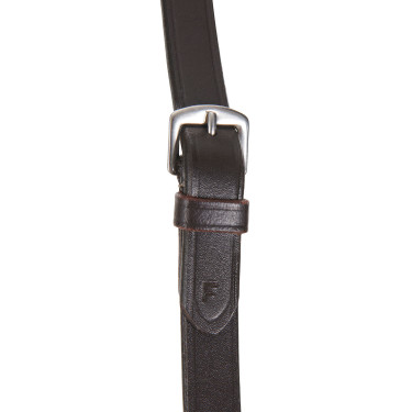 Redini doppie da dressage in cuoio Equestro Marrone scuro