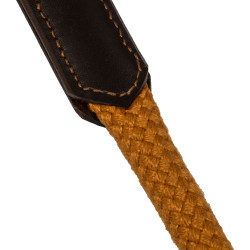 Redini tedesche in cuoio morbido e corda in nylon Acavallo Marrone scuro