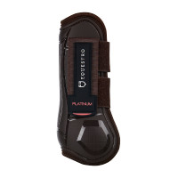 Stinchiere e paranocche chiusi in TPU e neoprene Equestro Marrone