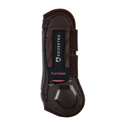 Stinchiere e paranocche chiusi in TPU e neoprene Equestro Marrone