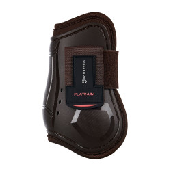 Stinchiere e paranocche chiusi in TPU e neoprene Equestro Marrone