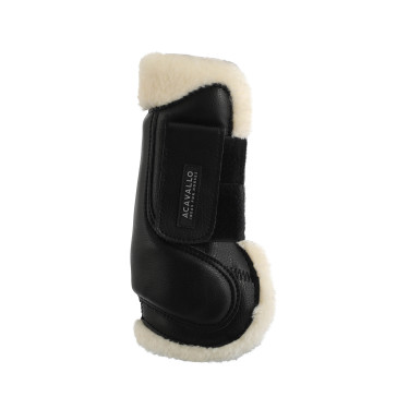 Ghette in ecopelle con doppio velcro Acavallo Nero Ghette in ecopelle con doppio velcro Acavallo Nero