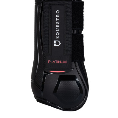 Ghette anatomiche con doppia chiusura in velcro Platinum Equestro Nero
