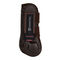 Ghette anatomiche con doppia chiusura in velcro Platinum Equestro Marrone