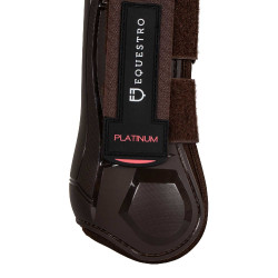 Ghette anatomiche con doppia chiusura in velcro Platinum Equestro Marrone