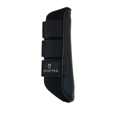 Stinchiere da cross in neoprene e pelle traforata Airflow Equestro Nero Stinchiere da cross in neoprene e pelle traforata Airflow Equestro Nero