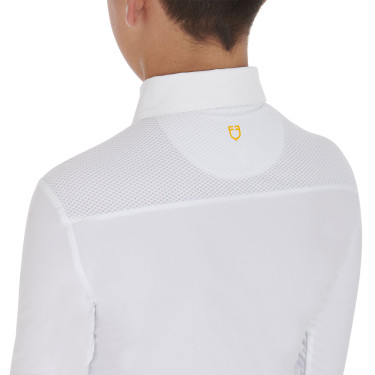 Polo da concorso bambino a maniche lunghe con bottoni Equestro Polo da concorso bambino a maniche lunghe con bottoni Equestro