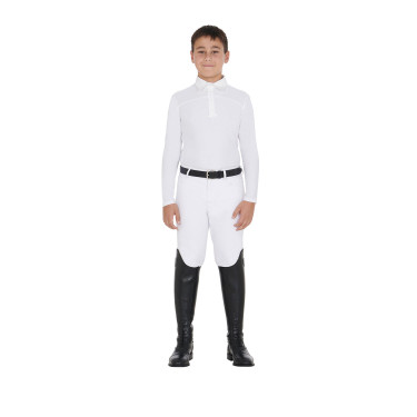 Polo da concorso bambino a maniche lunghe con bottoni Equestro Polo da concorso bambino a maniche lunghe con bottoni Equestro