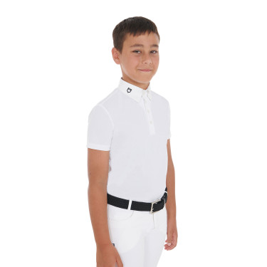 Polo da concorso ragazzo aderente maniche corte 4 bottoni Arsen Equestro Polo da concorso ragazzo aderente maniche corte 4 bottoni Arsen Equestro