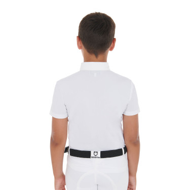 Polo da concorso ragazzo aderente maniche corte 4 bottoni Arsen Equestro Polo da concorso ragazzo aderente maniche corte 4 bottoni Arsen Equestro