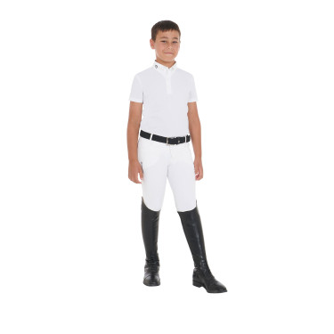 Polo da concorso ragazzo aderente maniche corte 4 bottoni Arsen Equestro Polo da concorso ragazzo aderente maniche corte 4 bottoni Arsen Equestro