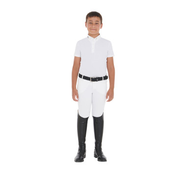 Polo da concorso ragazzo aderente maniche corte 4 bottoni Arsen Equestro Polo da concorso ragazzo aderente maniche corte 4 bottoni Arsen Equestro