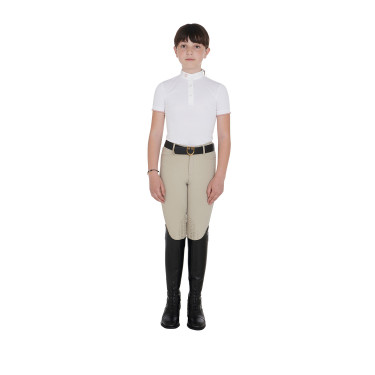 Polo da concorso traspirante da bambina aderente a maniche corte Clara Equestro Polo da concorso traspirante da bambina aderente a maniche corte Clara Equestro