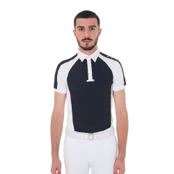 Polo da concorso aderente a maniche corte da uomo con 4 bottoni Equestro
