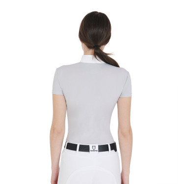 Polo da concorso aderente a maniche corte da donna Mariam Equestro Polo da concorso aderente a maniche corte da donna Mariam Equestro
