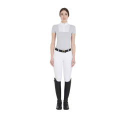 Polo da concorso aderente a maniche corte da donna Mariam Equestro Polo da concorso aderente a maniche corte da donna Mariam Equestro