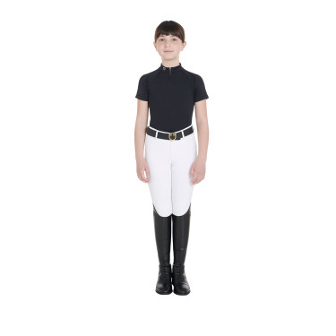 Polo da allenamento tecnico a maniche corte per bambino con zip Equestro Polo da allenamento tecnico a maniche corte per bambino con zip Equestro