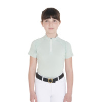 Polo da allenamento tecnico a maniche corte per bambino con zip Equestro Verde chiaro Polo da allenamento tecnico a maniche corte per bambino con zip Equestro Verde chiaro