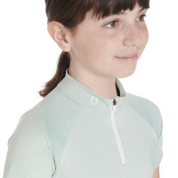 Polo da allenamento tecnico a maniche corte per bambino con zip Equestro Verde chiaro Polo da allenamento tecnico a maniche corte per bambino con zip Equestro Verde chiaro