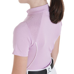 Polo da allenamento tecnico a maniche corte per bambino con zip Equestro Lilla Blu Polo da allenamento tecnico a maniche corte per bambino con zip Equestro Lilla Blu