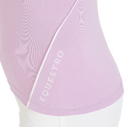 Polo da allenamento tecnico a maniche corte per bambino con zip Equestro Lilla Blu Polo da allenamento tecnico a maniche corte per bambino con zip Equestro Lilla Blu