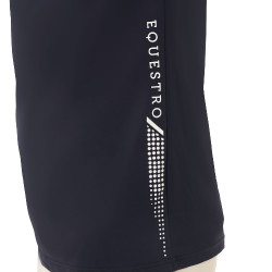 Polo da allenamento bicolore aderente a maniche corte con zip da uomo Equestro Blazer marin / bianco antico Blu marino Polo da allenamento bicolore aderente a maniche corte con zip da uomo Equestro Blazer marin / bianco antico Blu marino