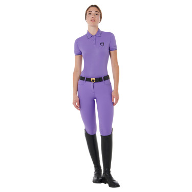 Polo da allenamento aderente in tessuto traspirante da donna Equestro Polo da allenamento aderente in tessuto traspirante da donna Equestro
