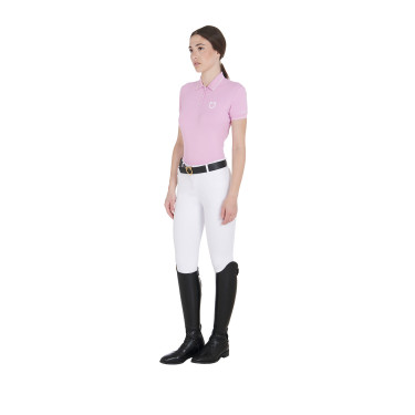 Polo da allenamento aderente in tessuto traspirante da donna Equestro Polo da allenamento aderente in tessuto traspirante da donna Equestro