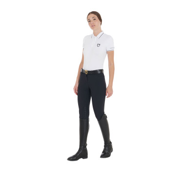 Polo da allenamento aderente in tessuto traspirante da donna Equestro Polo da allenamento aderente in tessuto traspirante da donna Equestro
