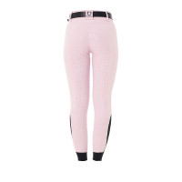Pantaloni a vita alta con grip integrale da donna Equestro Bianco