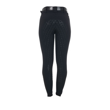 Pantaloni a vita alta con grip integrale da donna Equestro Nero Pantaloni a vita alta con grip integrale da donna Equestro Nero