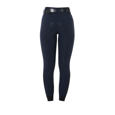 Pantaloni a vita alta con grip integrale da donna Equestro Marina Blu marino Pantaloni a vita alta con grip integrale da donna Equestro Marina Blu marino
