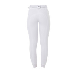 Pantaloni a vita alta con grip integrale da donna Equestro Bianco Pantaloni a vita alta con grip integrale da donna Equestro Bianco