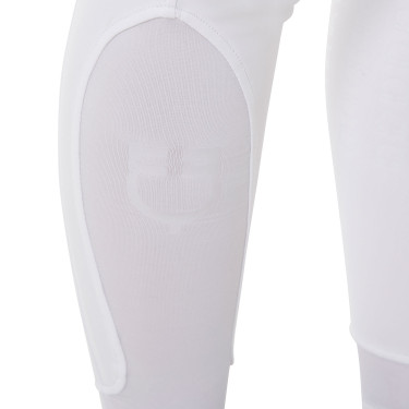 Pantaloni a vita alta con grip integrale da donna Equestro Bianco Pantaloni a vita alta con grip integrale da donna Equestro Bianco
