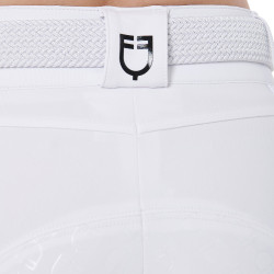 Pantaloni a vita alta con grip integrale da donna Equestro Bianco Pantaloni a vita alta con grip integrale da donna Equestro Bianco