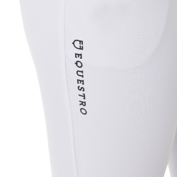 Pantaloni a vita alta con grip integrale da donna Equestro Bianco Pantaloni a vita alta con grip integrale da donna Equestro Bianco