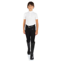 Pantaloni Kasumi da bambino in materiale stretch Equestro Nero