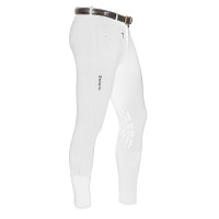 Pantaloni uomo Zeus con grip al ginocchio in cotone stretch Equestro Bianco