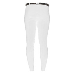Pantaloni uomo Zeus con grip al ginocchio in cotone stretch Equestro Bianco