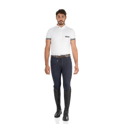 Pantaloni uomo Urano in cotone stretch Equestro Marina Blu marino