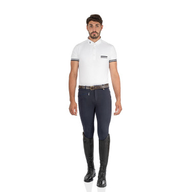 Pantaloni uomo Urano in cotone stretch Equestro Marina Blu marino