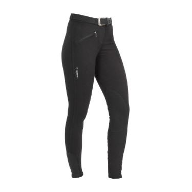 Pantaloni da donna Selene in cotone stretch Equestro Nero