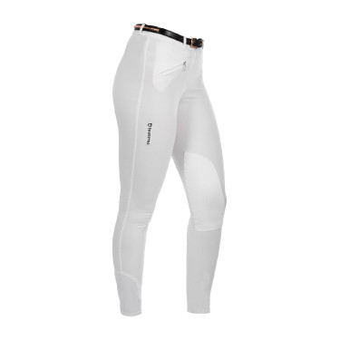 Pantaloni da donna Selene in cotone stretch Equestro Bianco