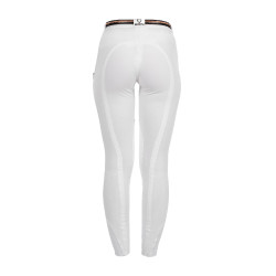 Pantaloni da donna Selene in cotone stretch Equestro Bianco